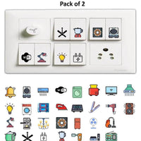 3D Premium Switch Stickers (298 Stickers) Pack of 2
