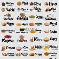 3D Waterproof Kitchen Spice Jar Label Stickers (Pack of 1 - 60 Stickers)