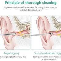 6 Pieces Ear Wax Removal Smooth Stainless Steel Kit